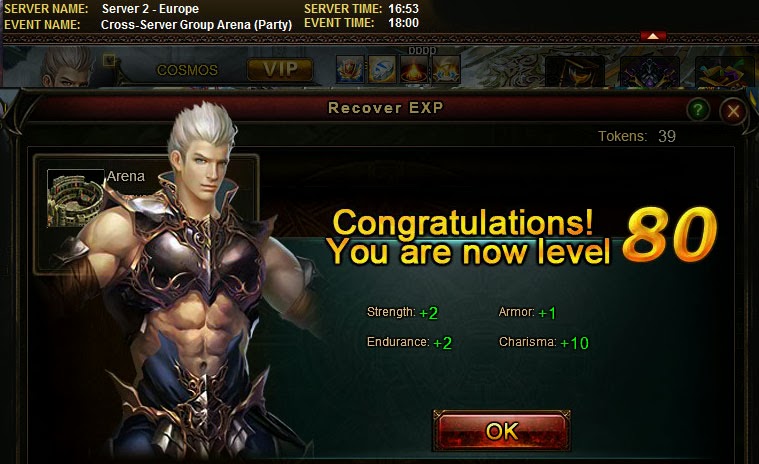 Status Cosmos Knight Level 80 Mage Level 58