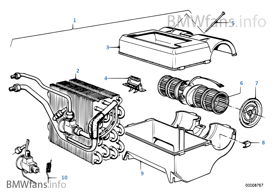 Air conditioning unit parts