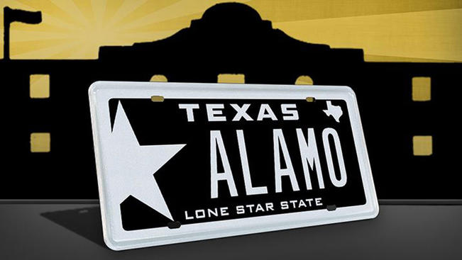 Auction for One-of-a-Kind Alamo License Plate