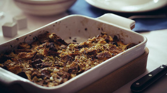 Marble-Rye Stuffing with Sauerkraut, Sage and Apples