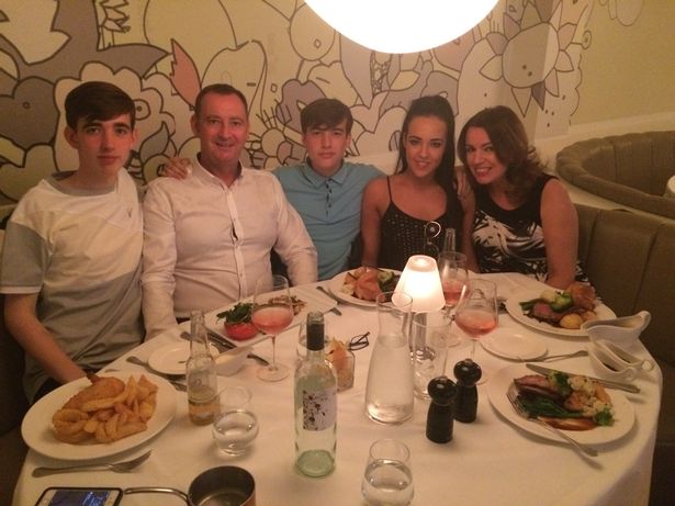 Stephanie Davis with her mum Pauline dad Roy and brothers Keelan 17 and Jordan 15