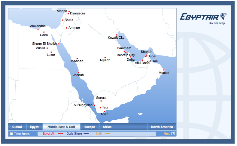 (Updated) Egypt Air Allegedly Wipes Israel off the Map