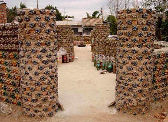 Amazing houses made from recycled plastic bottles