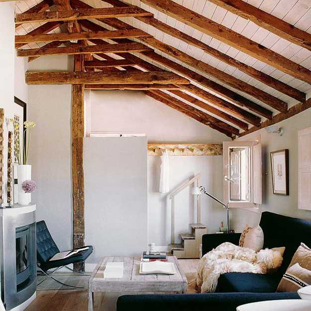 Smart Ideas for Decorating Small Apartments Featuring Antique Wood Architectural Elements