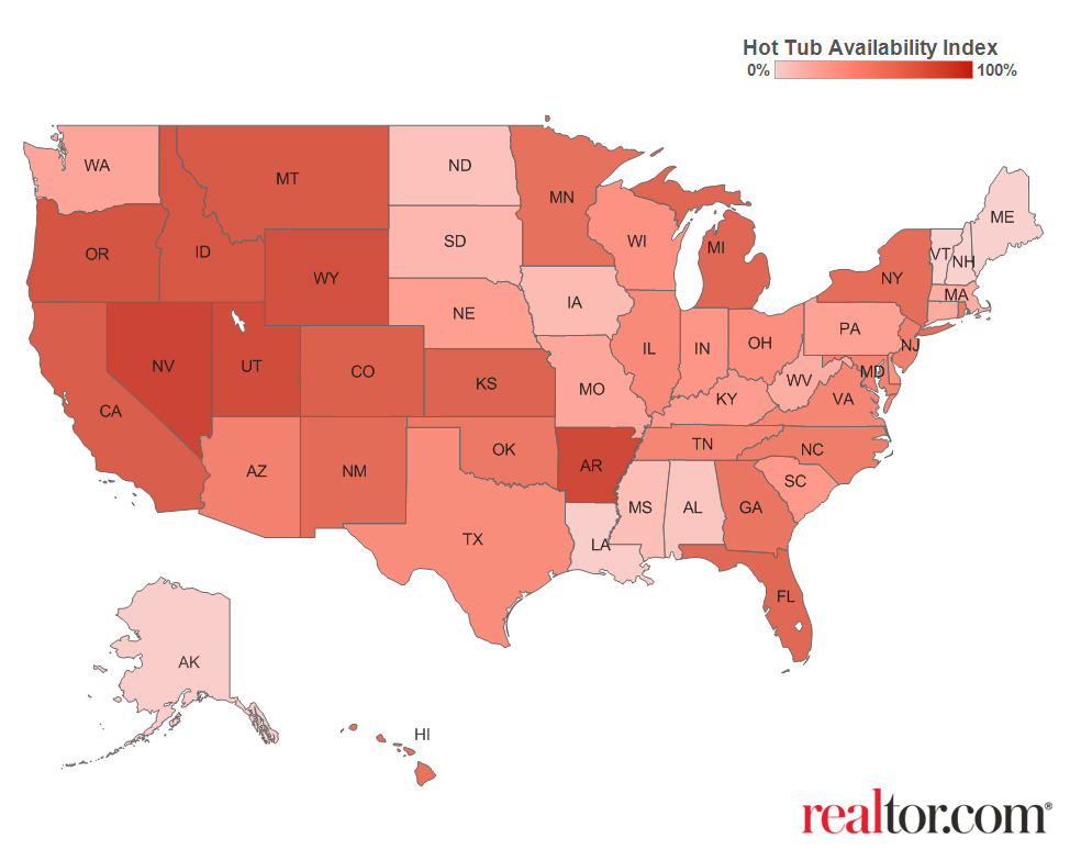 Hot Tubbin’ USA: We Mapped Out—and Priced Out—America’s Homes With Hot Tubs