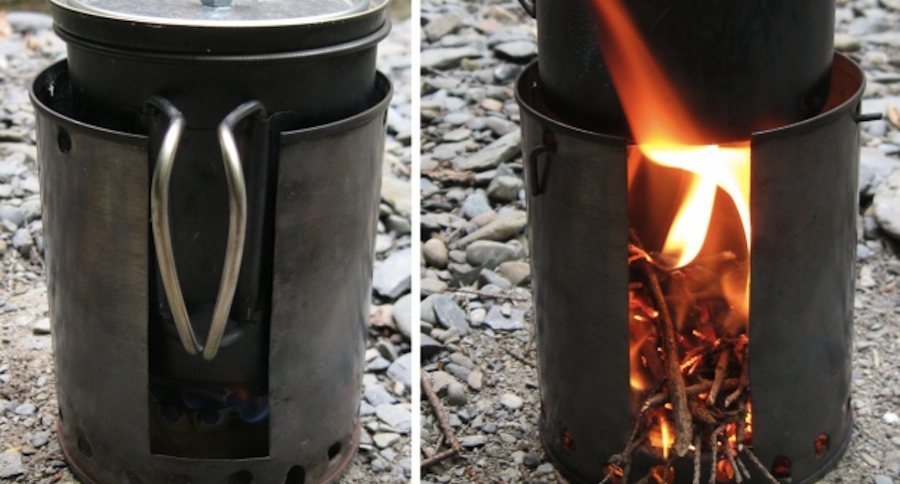 Make Your Own Alcohol Stove/Twig Stove Hybrid [PICS]